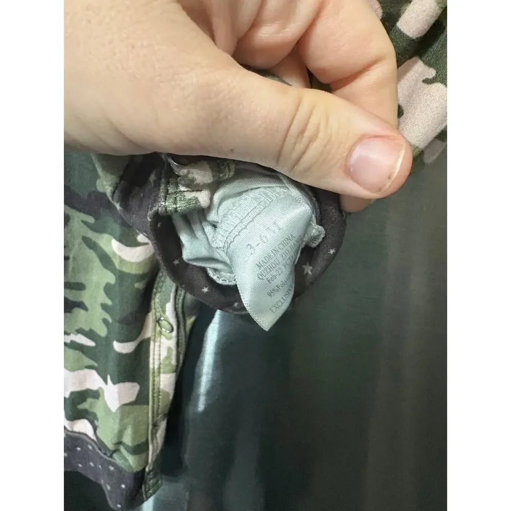Light Pink and Camo Jumpsuit - Pete + Lucy - 3-6mo